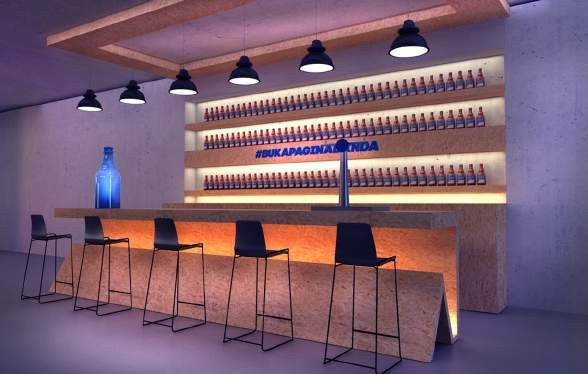 Ayı iç mekân bar tasarımı